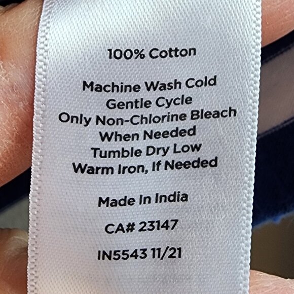 Talbots Blue/White Striped Square Neck Shirt Size X - Picture 10 of 15